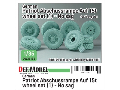 German Patriot Abschussrampe Auf 15t Wheel Set (1) - No Sag (For Trumpeter) - zdjęcie 1