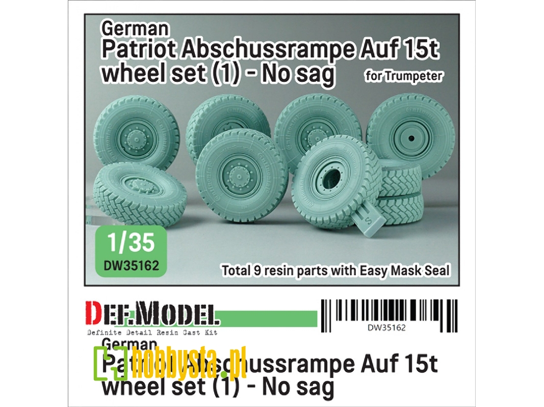 German Patriot Abschussrampe Auf 15t Wheel Set (1) - No Sag (For Trumpeter) - zdjęcie 1 German Patriot Abschussrampe Auf 15t Wheel Set (1) - No Sag (For Trumpeter) - zdjęcie 1