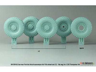 German Patriot Abschussrampe Auf 15t Wheel Set (1) - No Sag (For Trumpeter) - zdjęcie 3