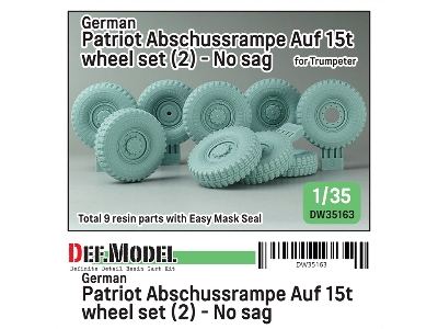 German Patriot Abschussrampe Auf 15t Wheel Set (2) - No Sag (For Trumpeter) - zdjęcie 1