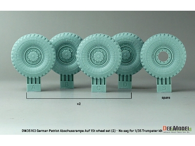 German Patriot Abschussrampe Auf 15t Wheel Set (2) - No Sag (For Trumpeter) - zdjęcie 3