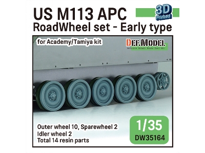 Us M113 Apc Roadwheel Set - Early Type (For Academy, Tamiya) - zdjęcie 1