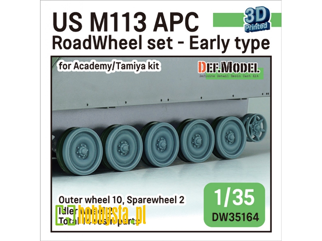 Us M113 Apc Roadwheel Set - Early Type (For Academy, Tamiya) - zdjęcie 1