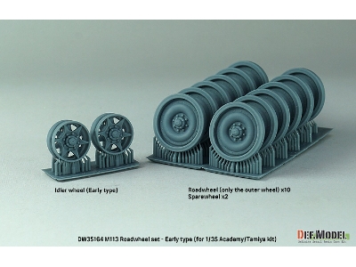 Us M113 Apc Roadwheel Set - Early Type (For Academy, Tamiya) - zdjęcie 2