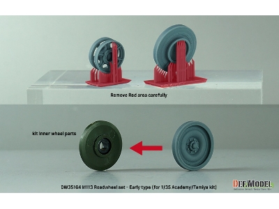 Us M113 Apc Roadwheel Set - Early Type (For Academy, Tamiya) - zdjęcie 5