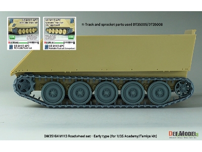 Us M113 Apc Roadwheel Set - Early Type (For Academy, Tamiya) - zdjęcie 11