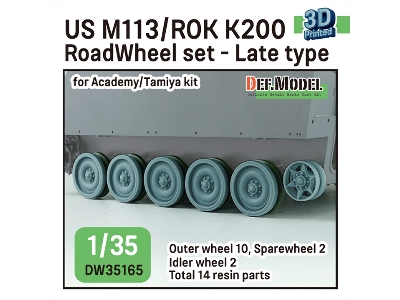Us M113/Rok K200 Roadwheel Set - Late Type (For Academy, Tamiya) - zdjęcie 1