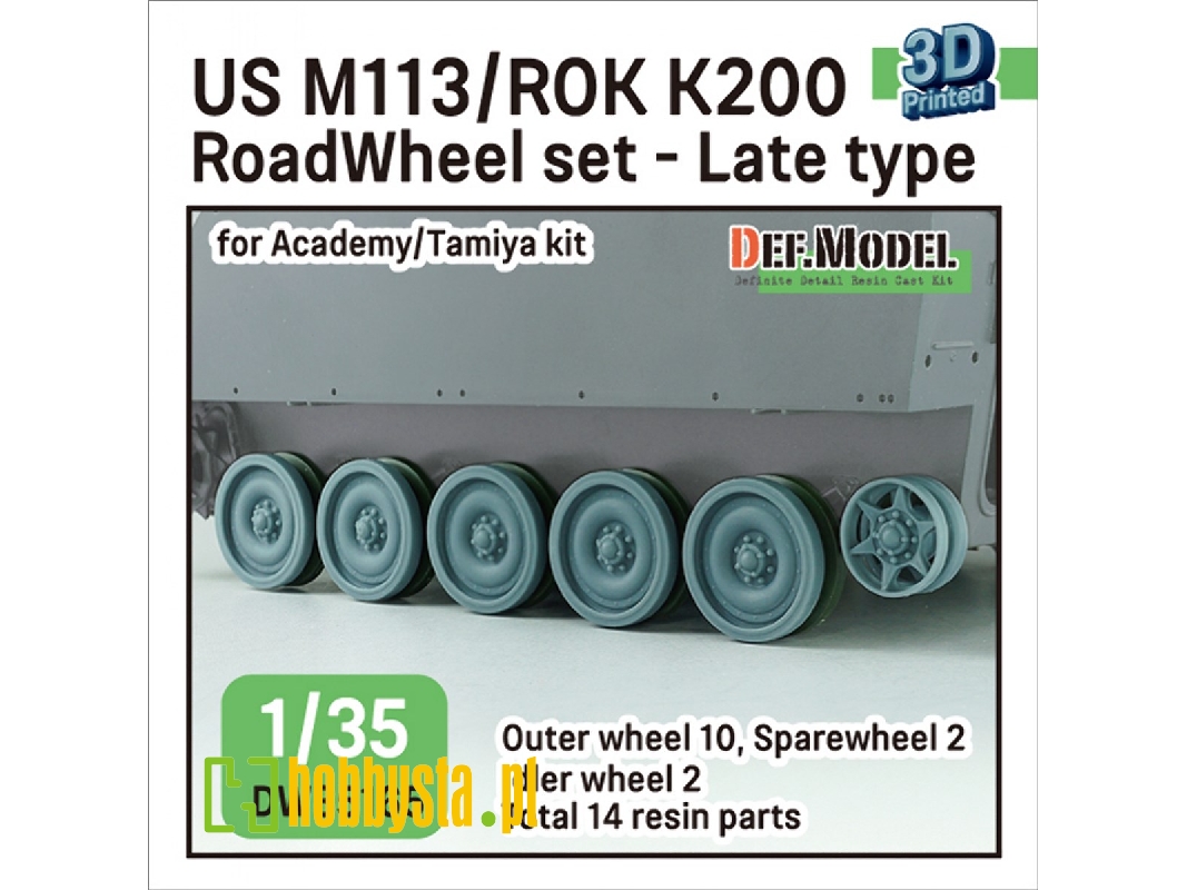 Us M113/Rok K200 Roadwheel Set - Late Type (For Academy, Tamiya) - zdjęcie 1 Us M113/Rok K200 Roadwheel Set - Late Type (For Academy, Tamiya) - zdjęcie 1
