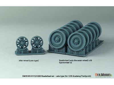 Us M113/Rok K200 Roadwheel Set - Late Type (For Academy, Tamiya) - zdjęcie 2