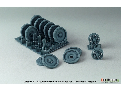 Us M113/Rok K200 Roadwheel Set - Late Type (For Academy, Tamiya) - zdjęcie 3