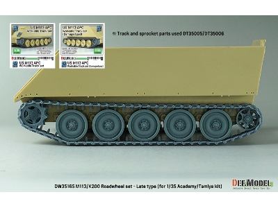 Us M113/Rok K200 Roadwheel Set - Late Type (For Academy, Tamiya) - zdjęcie 11