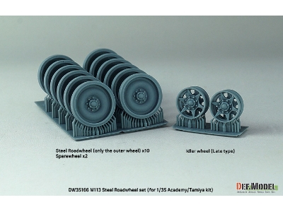 Us M113 Apc Steel Roadwheel Set (For Academy, Tamiya) - zdjęcie 2