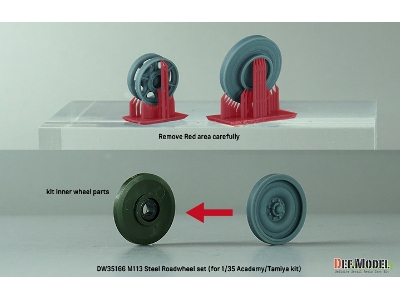 Us M113 Apc Steel Roadwheel Set (For Academy, Tamiya) - zdjęcie 5