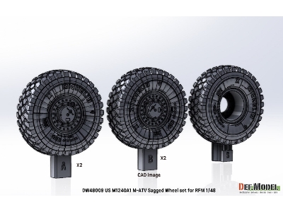 Us M1240a1 M-atv Sagged Wheel Set (For Rfm) - zdjęcie 6