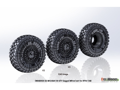 Us M1240a1 M-atv Sagged Wheel Set (For Rfm) - zdjęcie 7