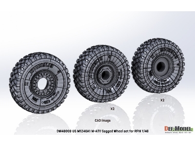 Us M1240a1 M-atv Sagged Wheel Set (For Rfm) - zdjęcie 8