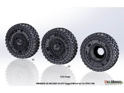 Us M1240a1 M-atv Sagged Wheel Set (For Rfm) - zdjęcie 9