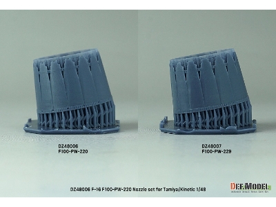 F-16 F100-pw-220 Nozzle Set (For Tamiya, Kinetic) - zdjęcie 7