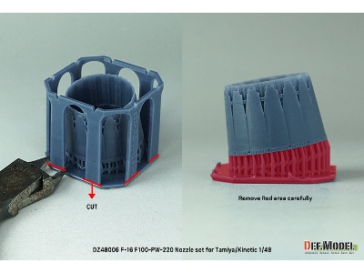 F-16 F100-pw-220 Nozzle Set (For Tamiya, Kinetic) - zdjęcie 8