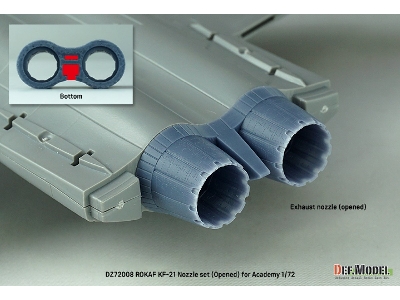 Rokaf Kf-21 Exhaust Nozzle Set (Opened) (For Academy) - zdjęcie 5
