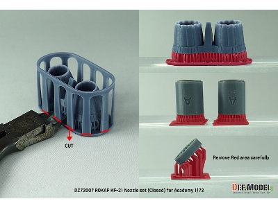 Rokaf Kf-21 Exhaust Nozzle Set (Opened) (For Academy) - zdjęcie 6