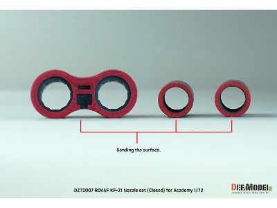 Rokaf Kf-21 Exhaust Nozzle Set (Opened) (For Academy) - zdjęcie 7