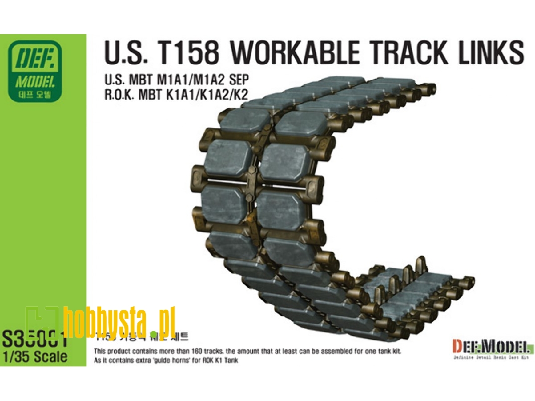 T158 Workable Track Set (For 1/35 M1 Abrams) - zdjęcie 1 T158 Workable Track Set (For 1/35 M1 Abrams) - zdjęcie 1