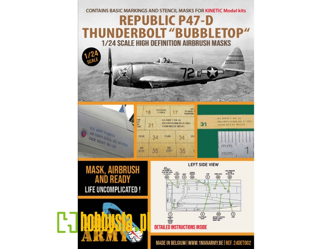 Republic P47-d Thunderbolt 'bubbletop' (Kinetic) - zdjęcie 1 Republic P47-d Thunderbolt 'bubbletop' (Kinetic) - zdjęcie 1