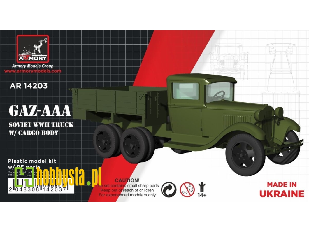 Gaz-aaa Soviet Wwii Truck With Cargo Body - zdjęcie 1