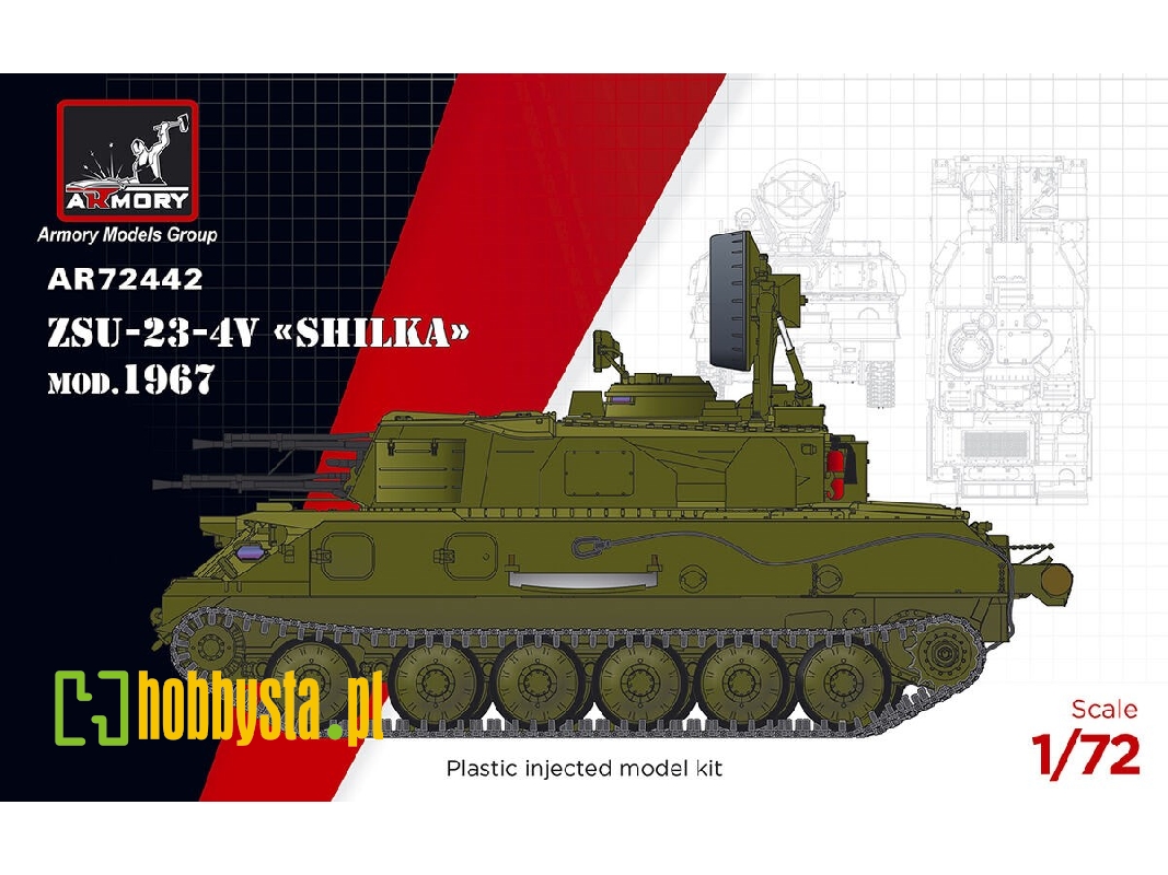 Zsu-23-4v Shilka Mod.1967, Soviet Spaag - zdjęcie 1 Zsu-23-4v Shilka Mod.1967, Soviet Spaag - zdjęcie 1
