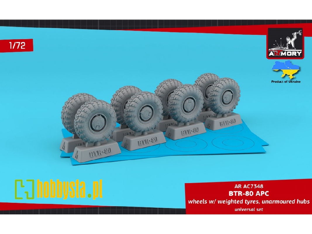 Btr-80 Apc Wheels W/ Weighted Tyres Ki-80nretooled Set - zdjęcie 1