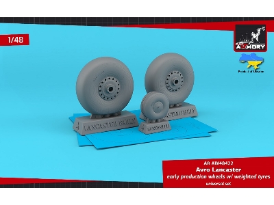 Avro Lancaster Early Production Wheels With Weighted Tyres - Universal Set - zdjęcie 1