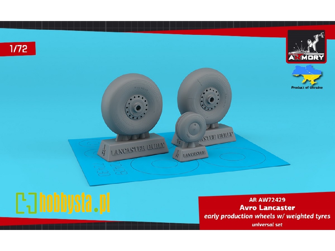 Avro Lancaster Early Production Wheels With Weighted Tyres - Universal Set - zdjęcie 1