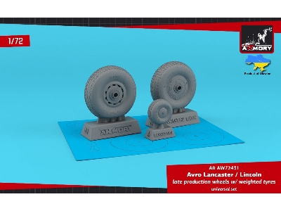 Avro Lancaster / Lincoln Late Production Wheels With Weighted Tyres - Universal Set - zdjęcie 1
