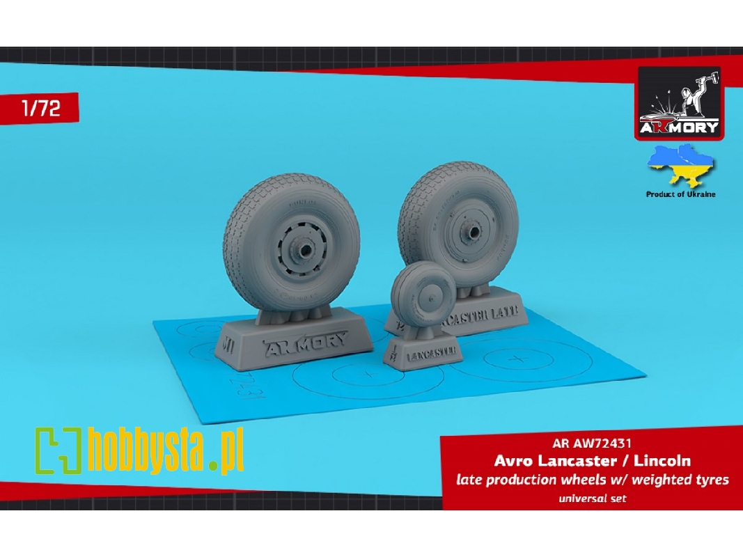 Avro Lancaster / Lincoln Late Production Wheels With Weighted Tyres - Universal Set - zdjęcie 1