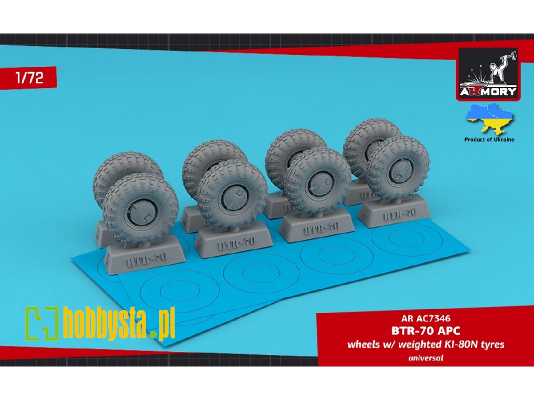 Btr-70 Apc Wheels With Weighted Ki-80n Tyres - zdjęcie 1 Btr-70 Apc Wheels With Weighted Ki-80n Tyres - zdjęcie 1
