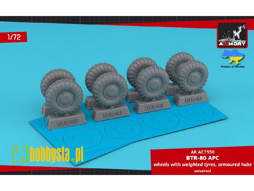 Btr-80 Apc Wheels With Weighted Ki-80n Tyres, Armoured Hubs - zdjęcie 1 Btr-80 Apc Wheels With Weighted Ki-80n Tyres, Armoured Hubs - zdjęcie 1