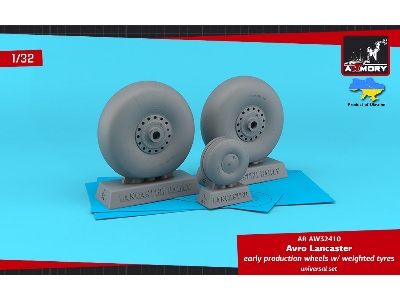 Avro Lancaster Early Production Wheels With Weighted Tyres - Universal Set - zdjęcie 1