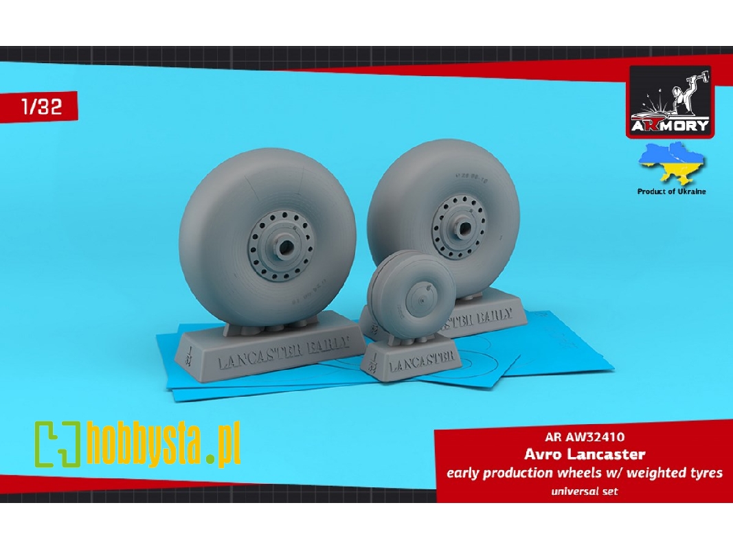 Avro Lancaster Early Production Wheels With Weighted Tyres - Universal Set - zdjęcie 1