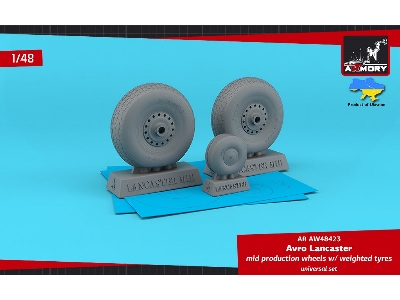 Avro Lancaster Mid Production Wheels With Weighted Tyres - Universal Set - zdjęcie 1