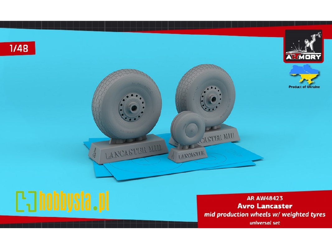 Avro Lancaster Mid Production Wheels With Weighted Tyres - Universal Set - zdjęcie 1 Avro Lancaster Mid Production Wheels With Weighted Tyres - Universal Set - zdjęcie 1