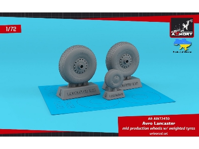 Avro Lancaster Mid Production Wheels With Weighted Tyres - Universal Set - zdjęcie 1