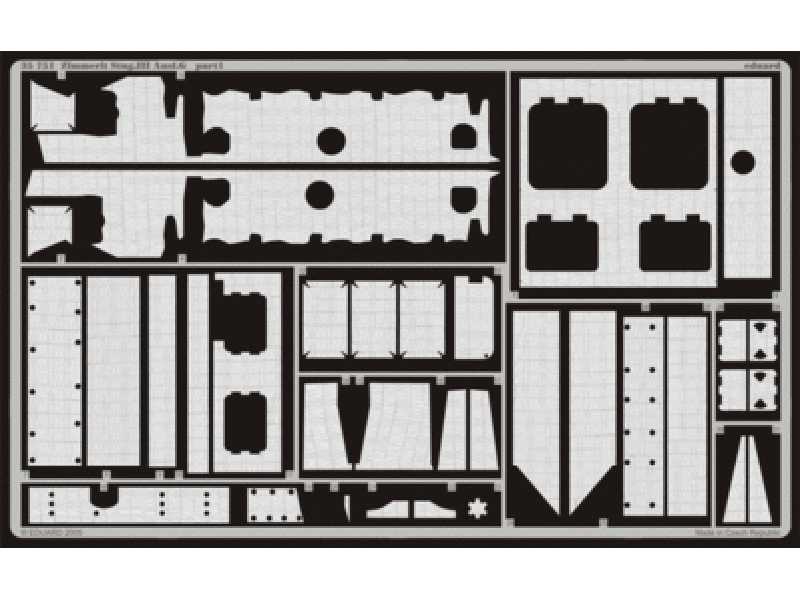  Zimmerit StuG. III Ausf. G 1/35 - Dragon - blaszki - zdjęcie 1