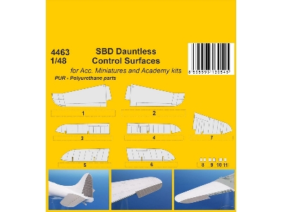 Sbd Dauntless Control Surfaces (For Acc. Miniatures And Academy Kits) - zdjęcie 2