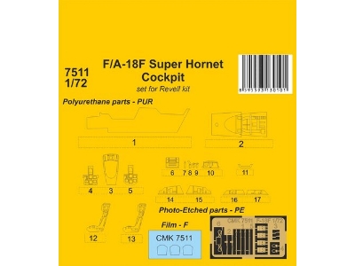 F/A-18f Super Hornet Cockpit (Set For Revell Kit) - zdjęcie 1