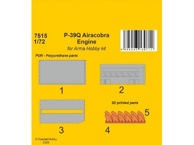 P-39q Airacobra Engine (For Arma Hobby) - zdjęcie 1