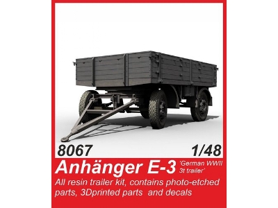 Anhanger E-3 German Wwii Trailer - zdjęcie 1