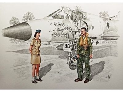 Iaf Mirage Iiicj Pilot And Female Ground Crew - zdjęcie 1