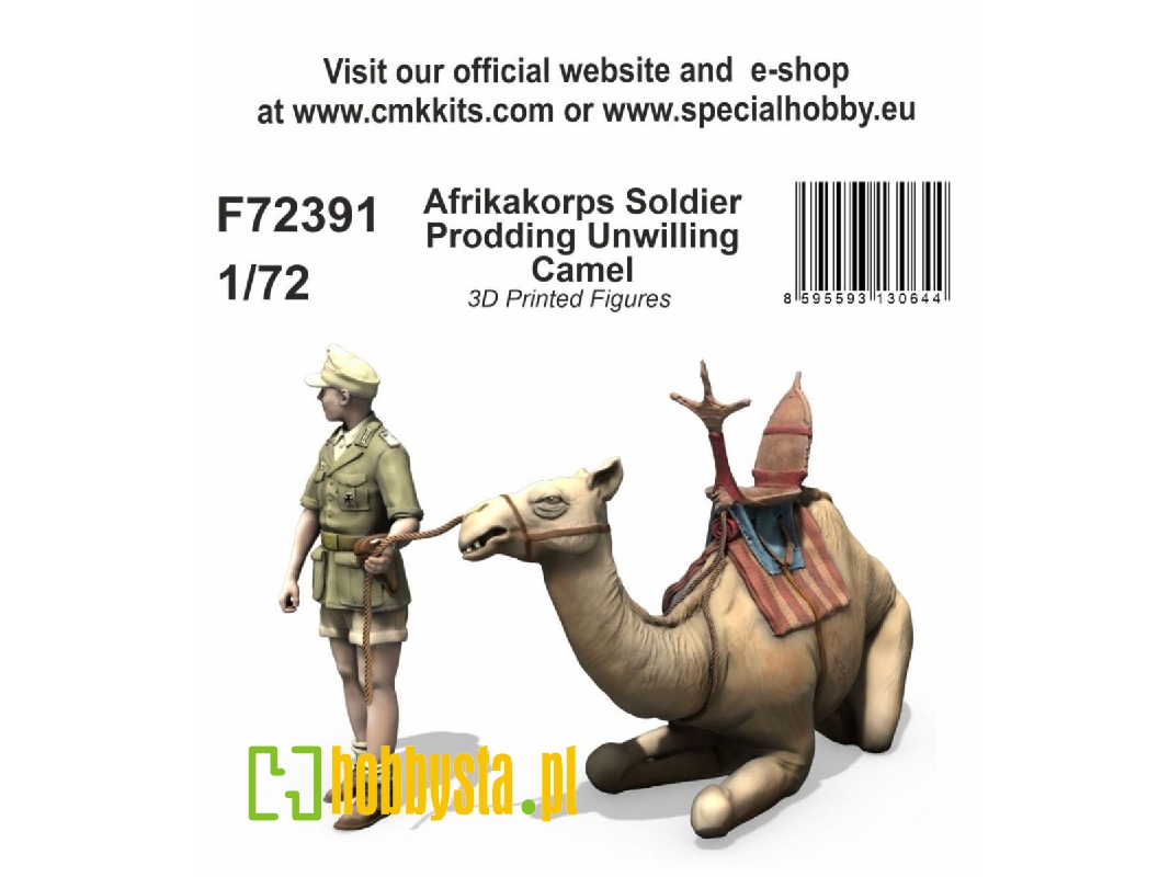 Afrikakorps Soldier Prodding Unwilling Camel - zdjęcie 1