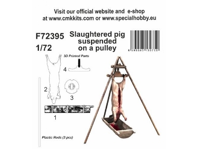 Slaughtered Pig Suspended On A Pulley - zdjęcie 1